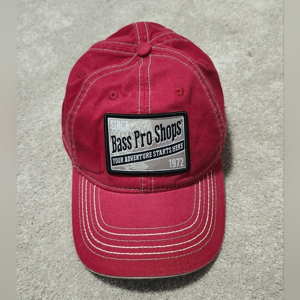 Bass‎ Pro Shops Red & Khaki Adult Cap,  Since 1972